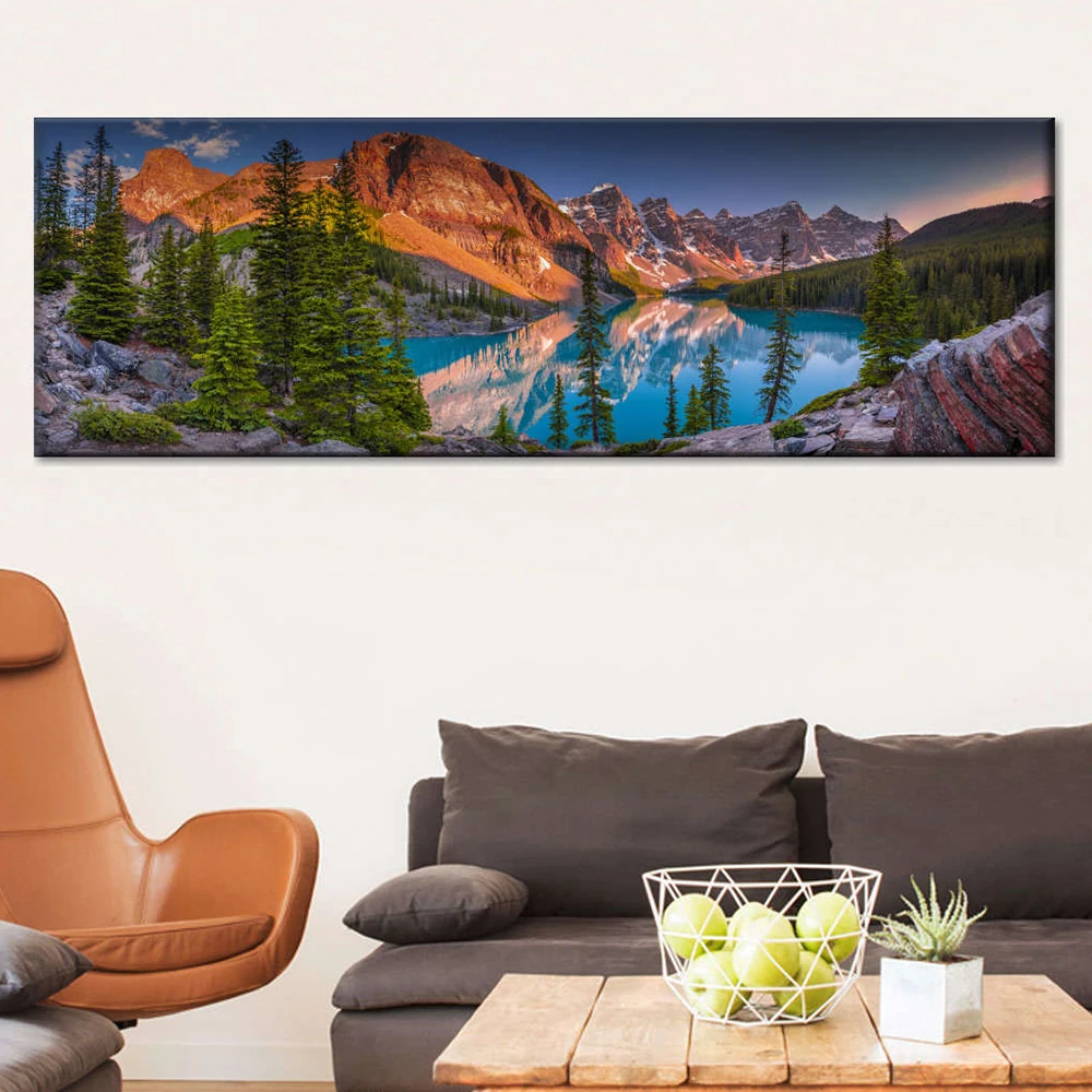 Пейзаж Монтана панорама гора озеро накидка холст картина природный пейзаж