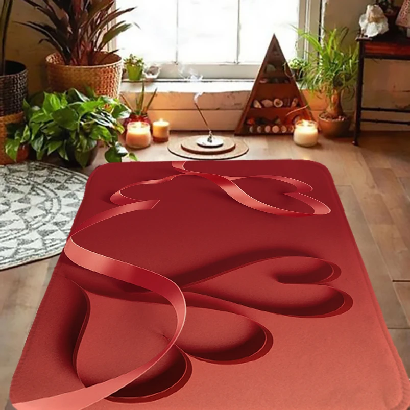 Ковер на День святого Валентина Противоскользящий альфомбра коврик Tapis Tapete