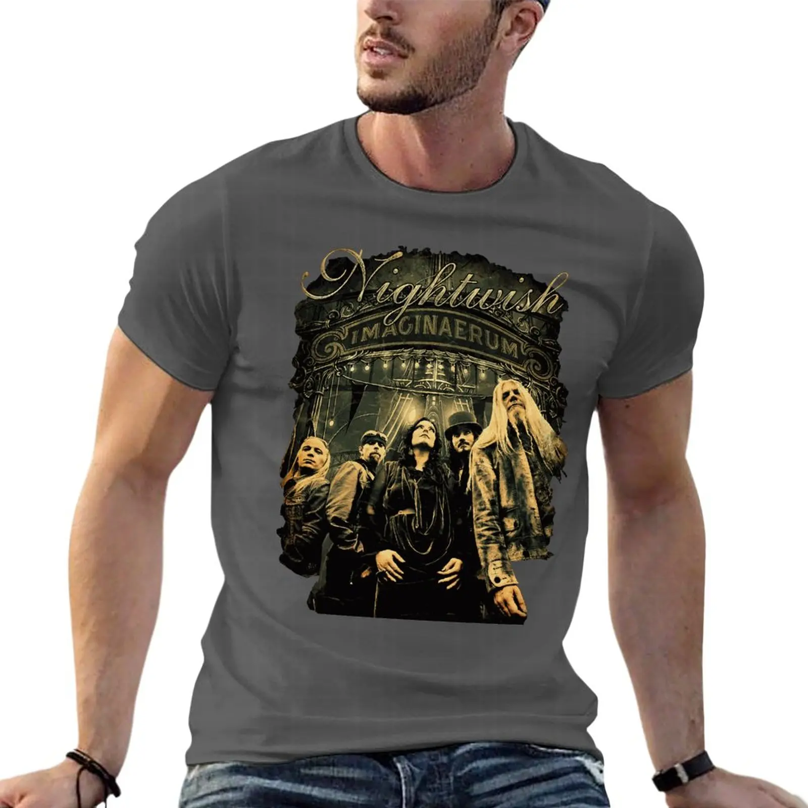 Nightwish Symphonic Metal Band 3D Printing Oversize T-Shirts Custom Men'S Clothing Short Sleeve Streetwear Large Size Top Tee