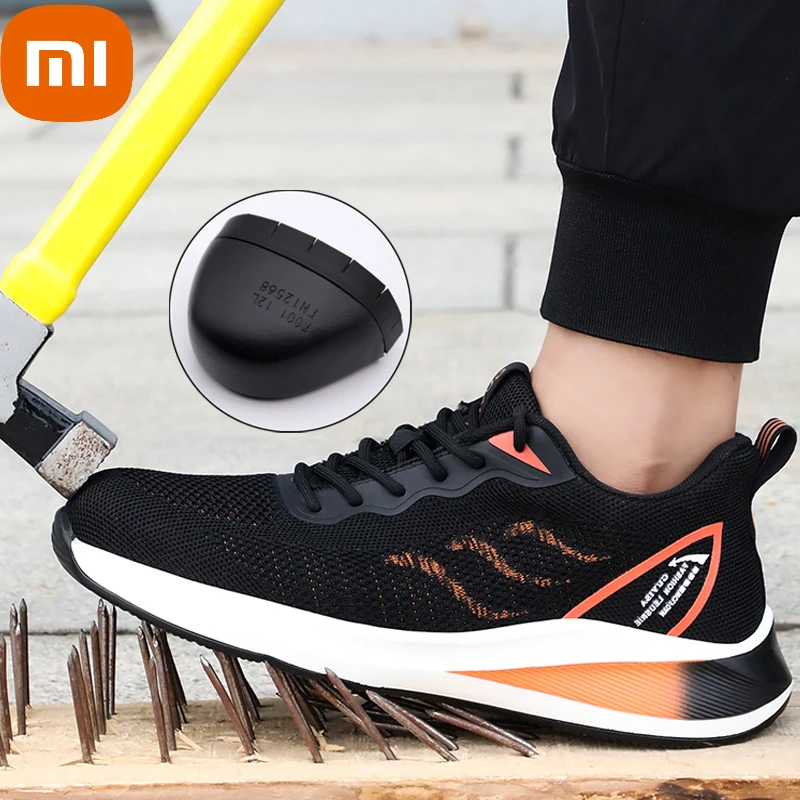 

XIAOMI Safety Shoes Anti-puncture Work Sneakers Men Safety Boots With Steel Toe Cap Work Shoes Indestructible Footwear