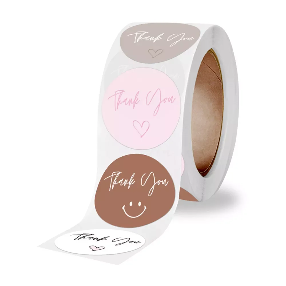 

Round Thank You Stickers for Envelope Seal Labels Gift Packaging decor Birthday Party Scrapbooking Stationery Sticker