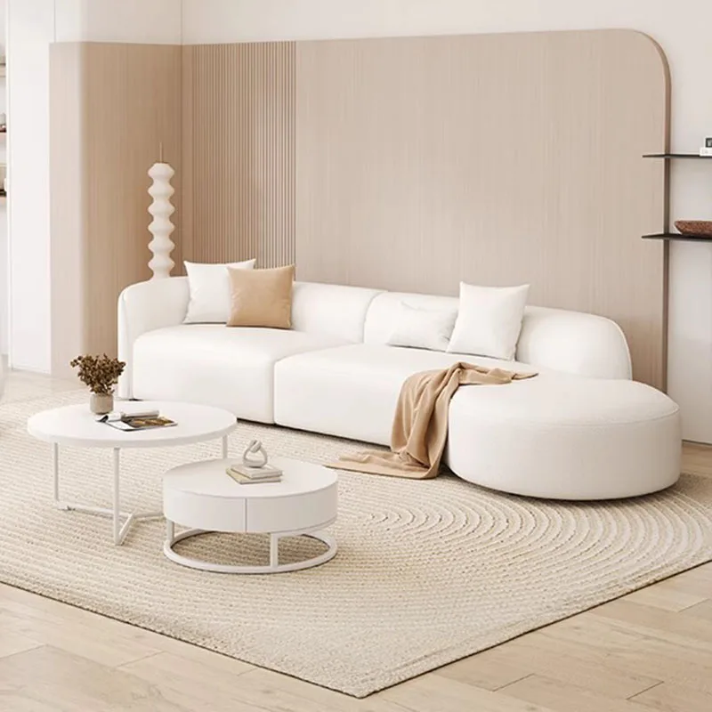 Белые дизайнерские диваны для гостиной спальни игровой салон акцент облако пуф