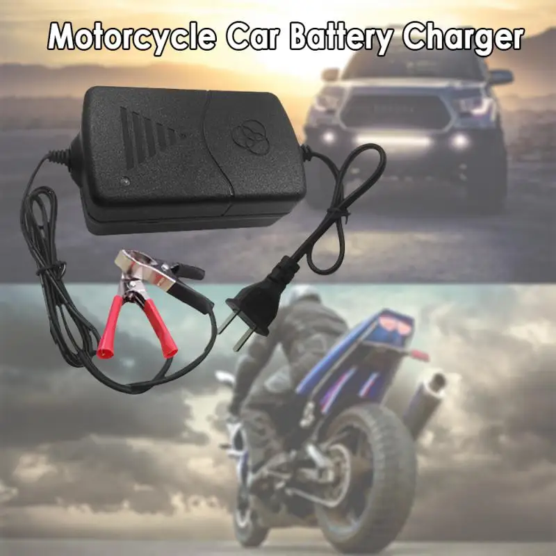 

12V Car Battery Charger Two-wire Maintainer Amp Volt Trickle Auto Replacement Parts Automobiles Car Truck Motorcycle Accessories