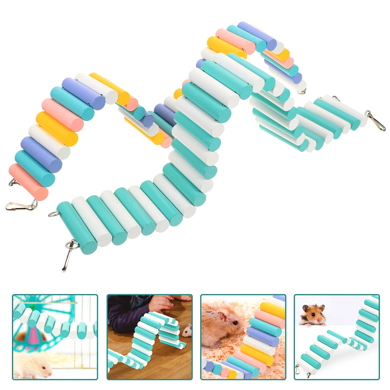 

2Pcs Delicate Small Rat Hamster Ladder Bridge Hamster Ladder Hamster Ladder for Training Playing