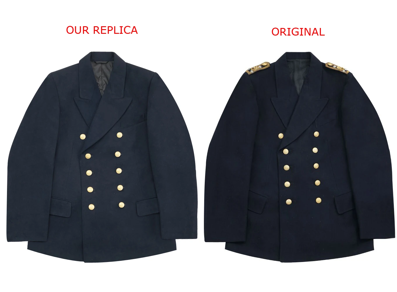 

GUDG-004 WWII German Kriegsmarine officer navy blue Gabardine Reefer tunic jacket