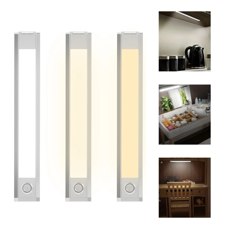 

Three-block Color Temperature Wardrobe Light USB 60 LED Motion Sensor Light PIR Night Light Cabinet Stair Lamp Indoor