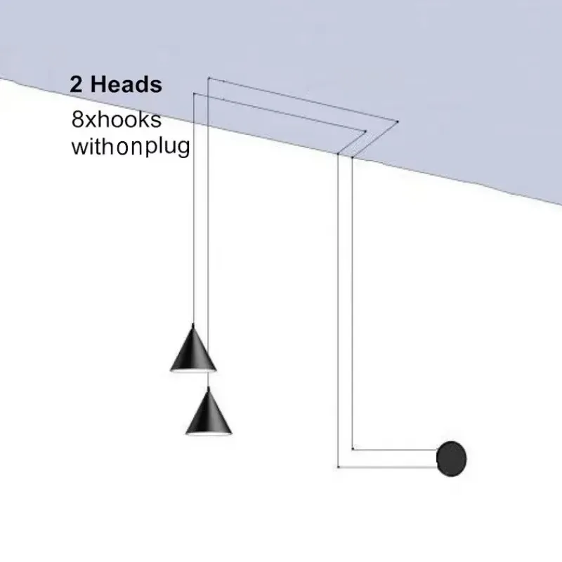 

Подвесной светильник xiuxiu, черный, алюминий, теплый/холодный/3-цветный свет