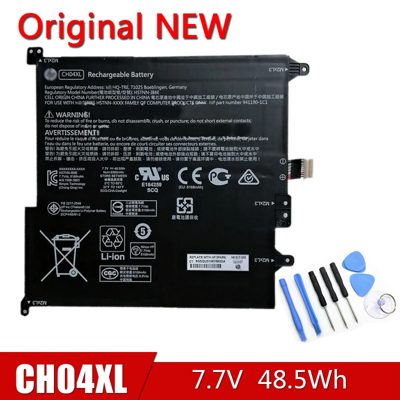

CH04XL NEW Original Battery HSTNN-IB8E For HP Chromebook X2 12-F Series 941190-1C1 941617-855 7.7V 48.5Wh