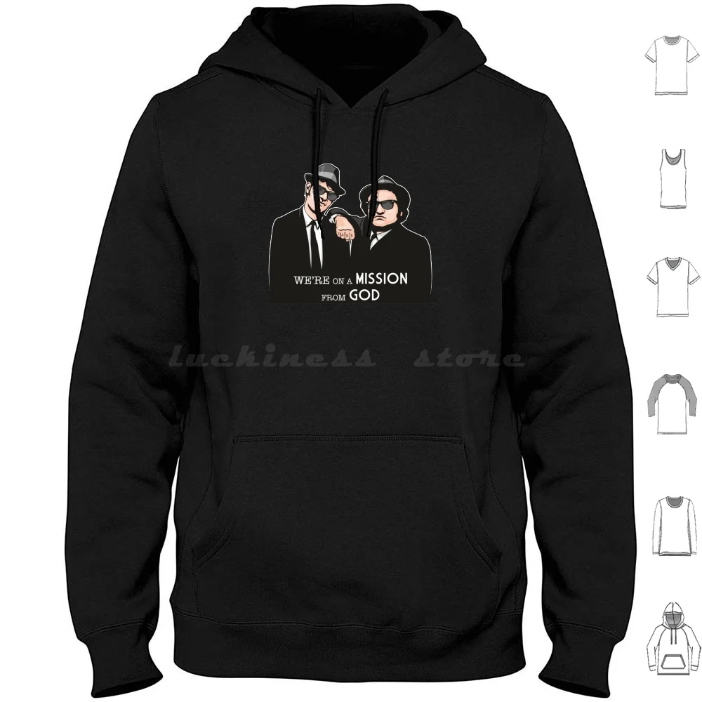 

The Blues Brothers Hoodie cotton Long Sleeve Blues Brothers Movie Icons John Belushi Dan Aykroyd Pop Art Music Musicians