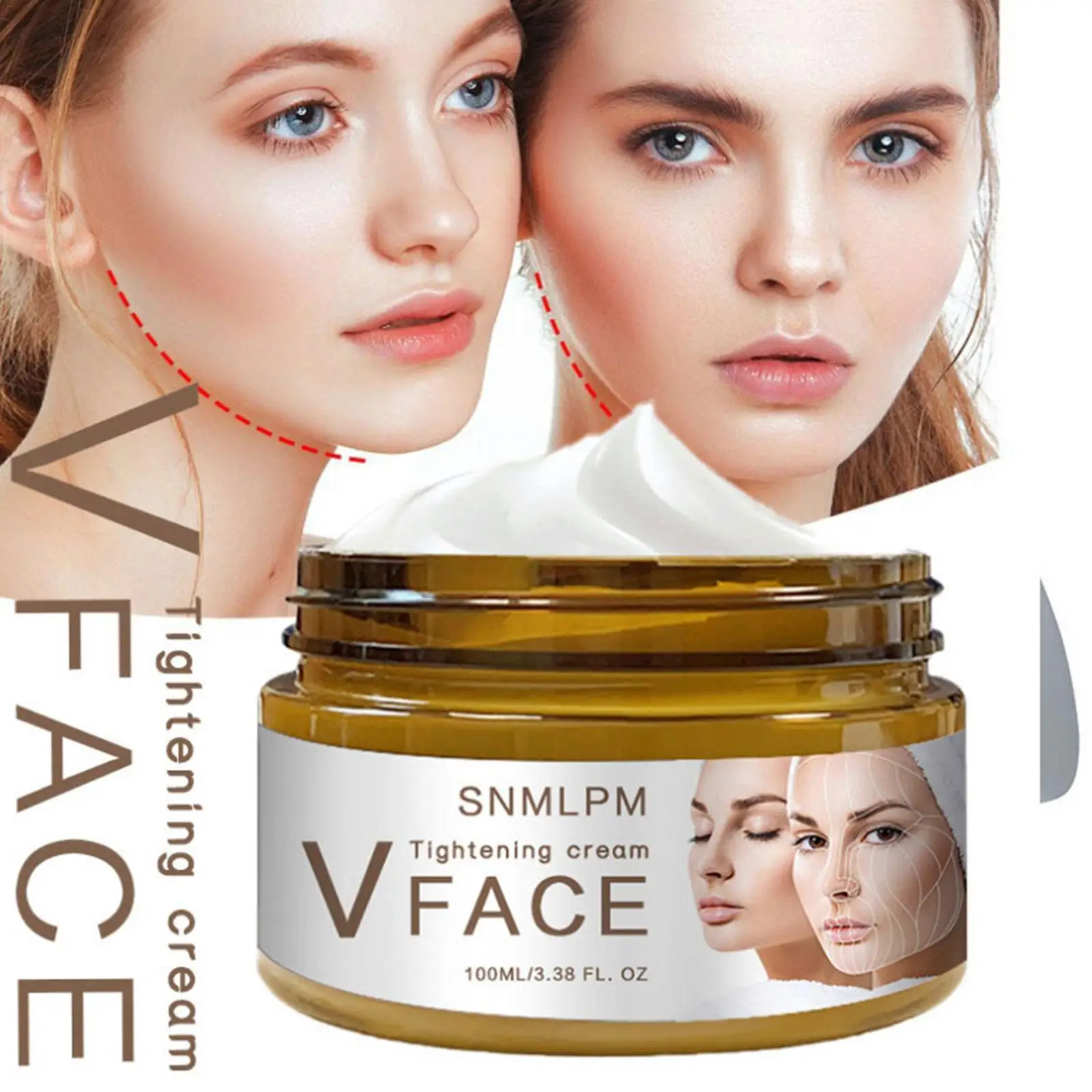 V Shape Face Cream Skin Care Moisturizer Facial Slimming Face Lifting Cream Face Cream Fat Beauty Removal Firming Slimming E1C5