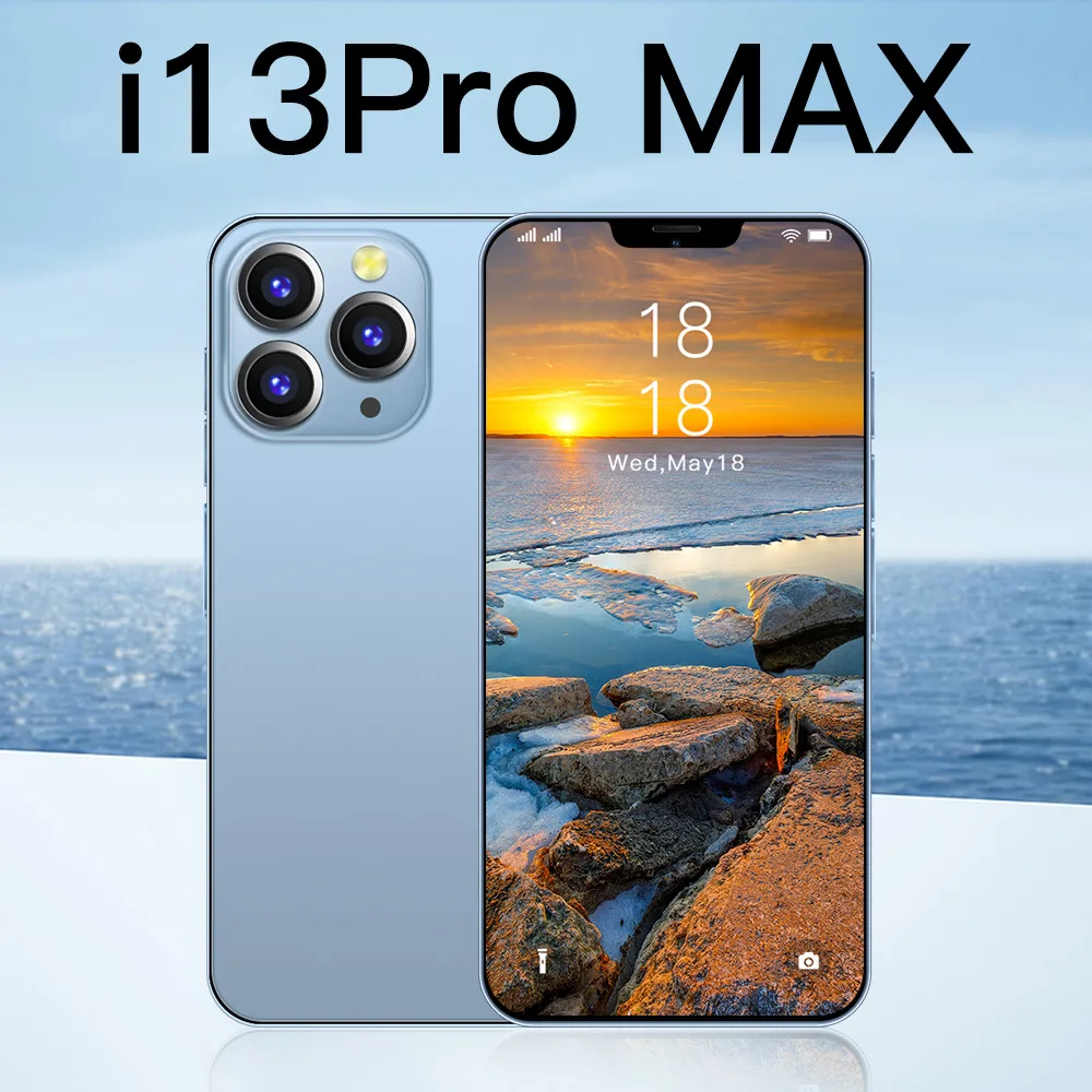 

Новинка 2022, телефон Глобальная версия i13 Pro Max, 6,7 дюйма, 16 ГБ + 512 Гб, 5000 мАч, разблокировка сетью, сотовый телефон с двумя SIM-картами, телефон Android