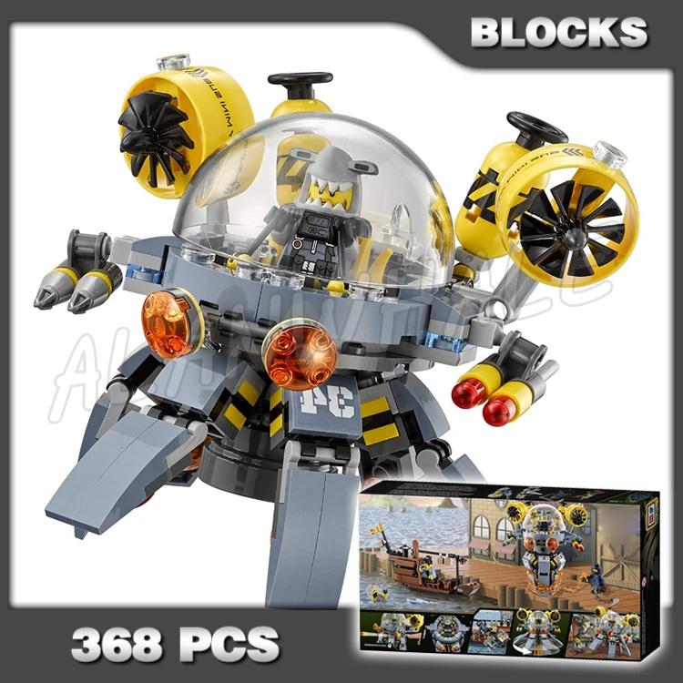 

368pcs Shinobi Flying Jelly Sub Takuma’s Boat Bubble Windshield Rotating Legs 10725 Building Block Sets Compatible With Model