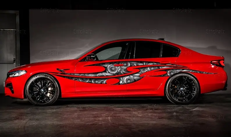 

Tribal weapon racing stripes, Sword full color car side graphics, Tribal street racing graphic, Car wrap design, for pickups - Z