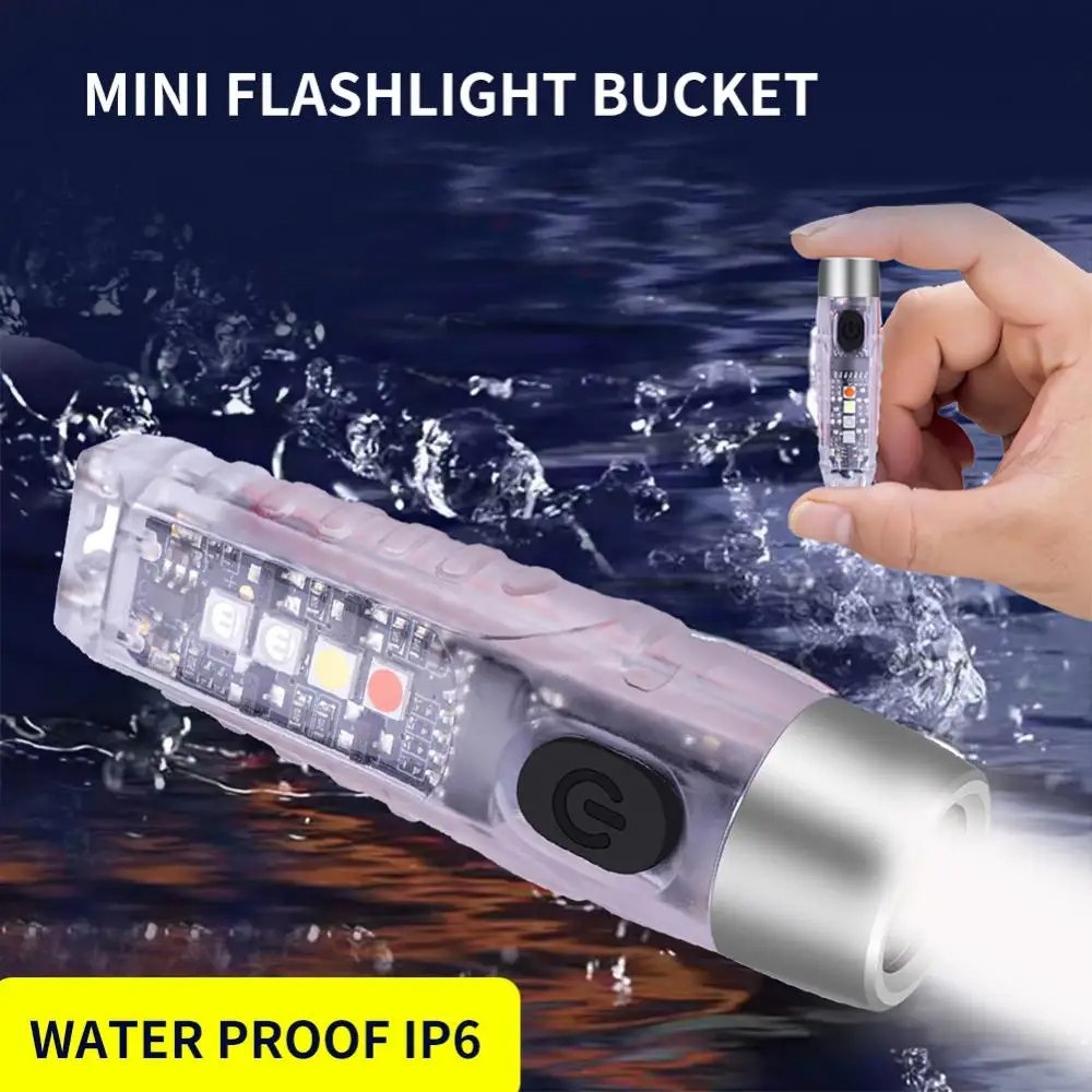 

Mini Led Torch Portable Magnetic Waterproof Long-range 6500k Mini Flashlight Keychain Led Light Super Bright
