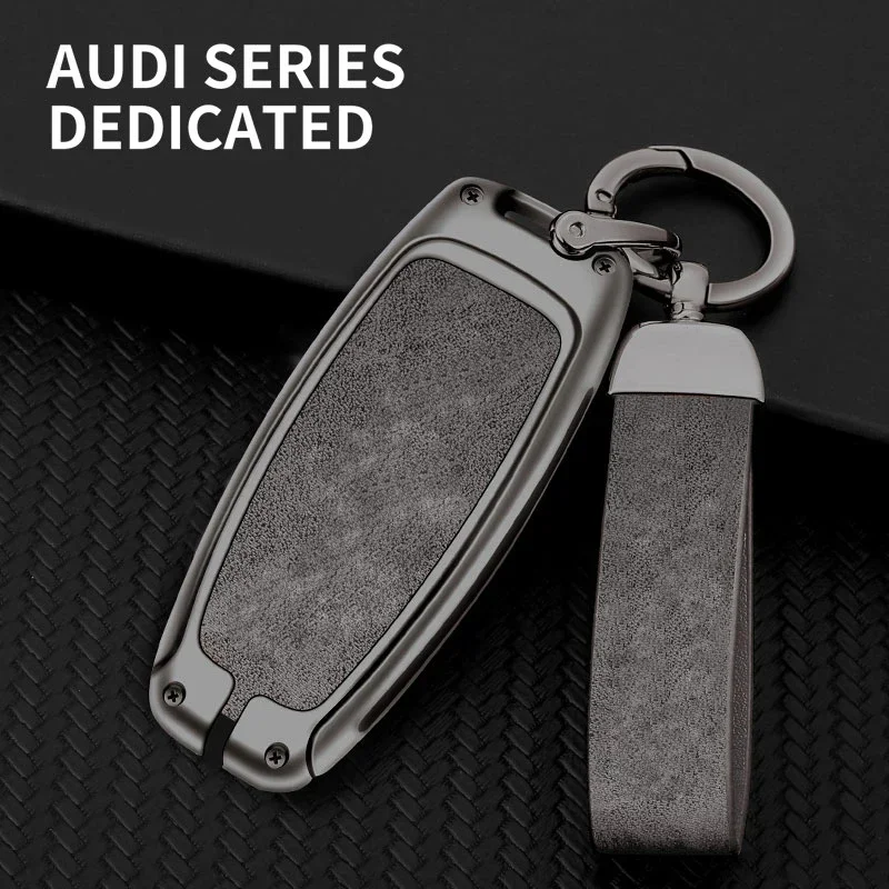 Кожаный чехол для дистанционного ключа из цинкового сплава Audi Q8 RS A6 C8 S6 RS6 A7 S7 RS7 A3 8Y