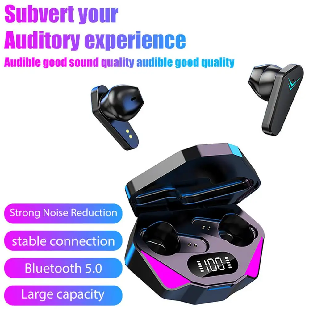 

Tws X15 True Wireless Stereo Gaming Earbuds Digital Display Esport Headset Low Latency Bluetooth-compatible Earphone