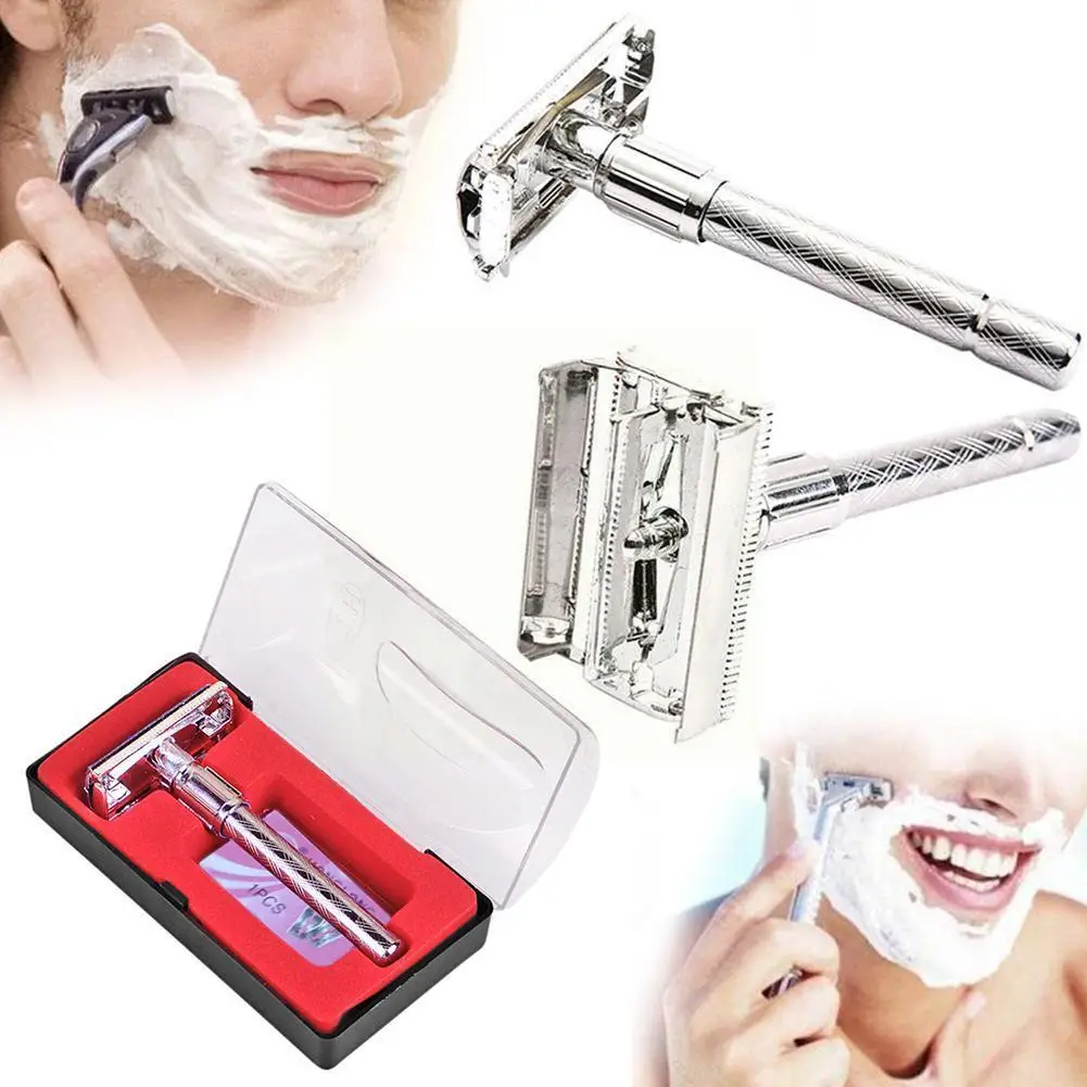 

Men Safety Double Edge Blade Shaving Hair Shaver M9h5 L9q2 Blades Men's Care Beard Old-style Men Shaving Shaver Usefu H4n3