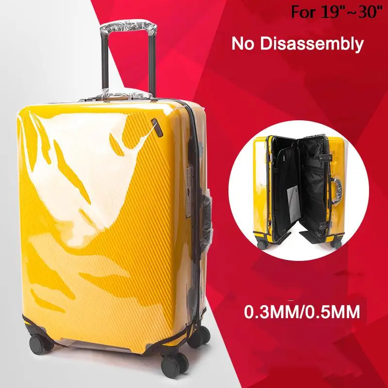 

19 20 22 24 26 28 30 inch Clear PVC Suitcase Cover Rolling Luggage Cover NO DISASSEMBLY Protector Luggage Suitcase Cover