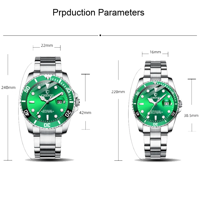 2023Hot Selling Item Hight Quality Exquisite Men's and Women's Watchs Charm Crystal Noctilucent Couple watch One Piece For Ship