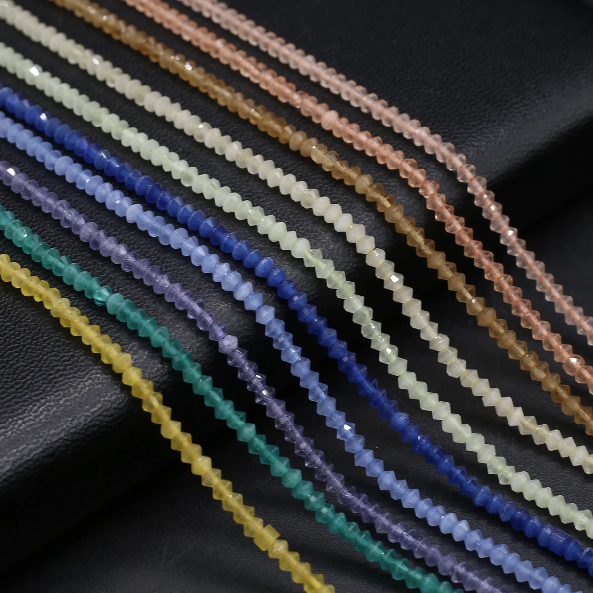 

Natural Stone Beads Faceted Beads Abacus-Shaped Beads 2x3 MM Charms For Jewelry Making DIY Necklace Bracelet Earrings Accessory