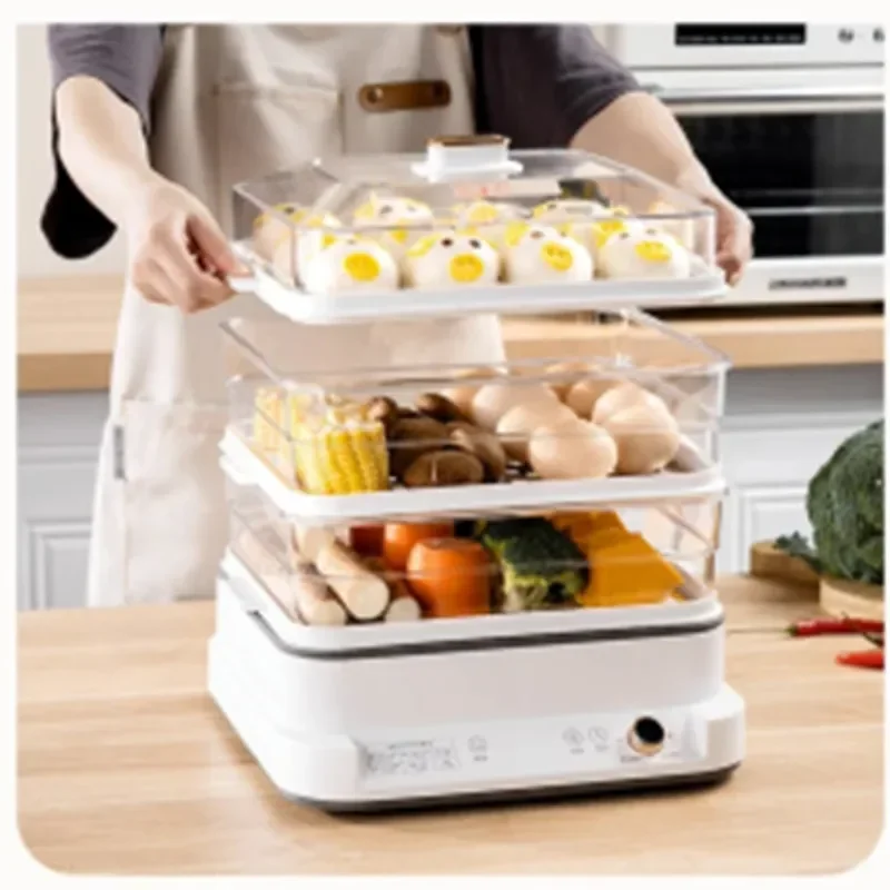 Электрическая пароварка бытовая многофункциональная трехслойная большой