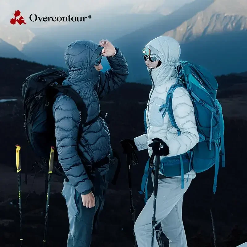 Overcontour x Ailaisen Женская куртка на гусином пуху Ветрозащитная ультралегкая пуховая