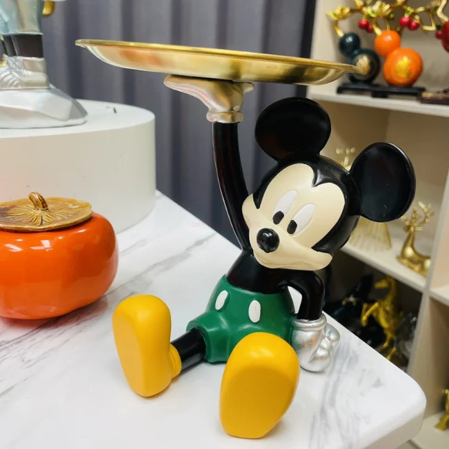 

Kawaii Disney Cartoon Mickey Mouse Tray Ornaments Figure Home Soft Living Room Bedroom Tv Cabinet Cute Decorations Present