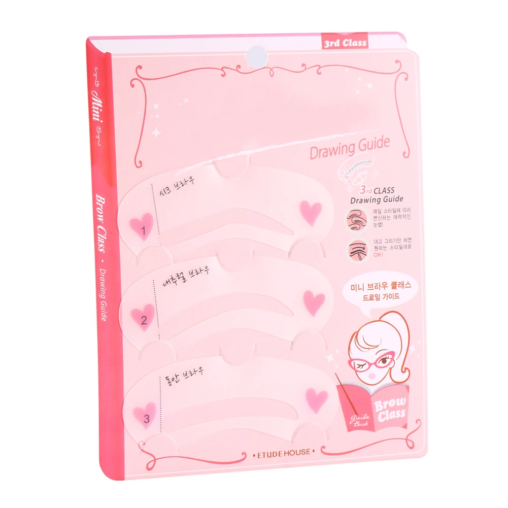 

3pcs Set Magic Eye Brow Class Drawing Guide Eyebrow Stencil Card Template Helper