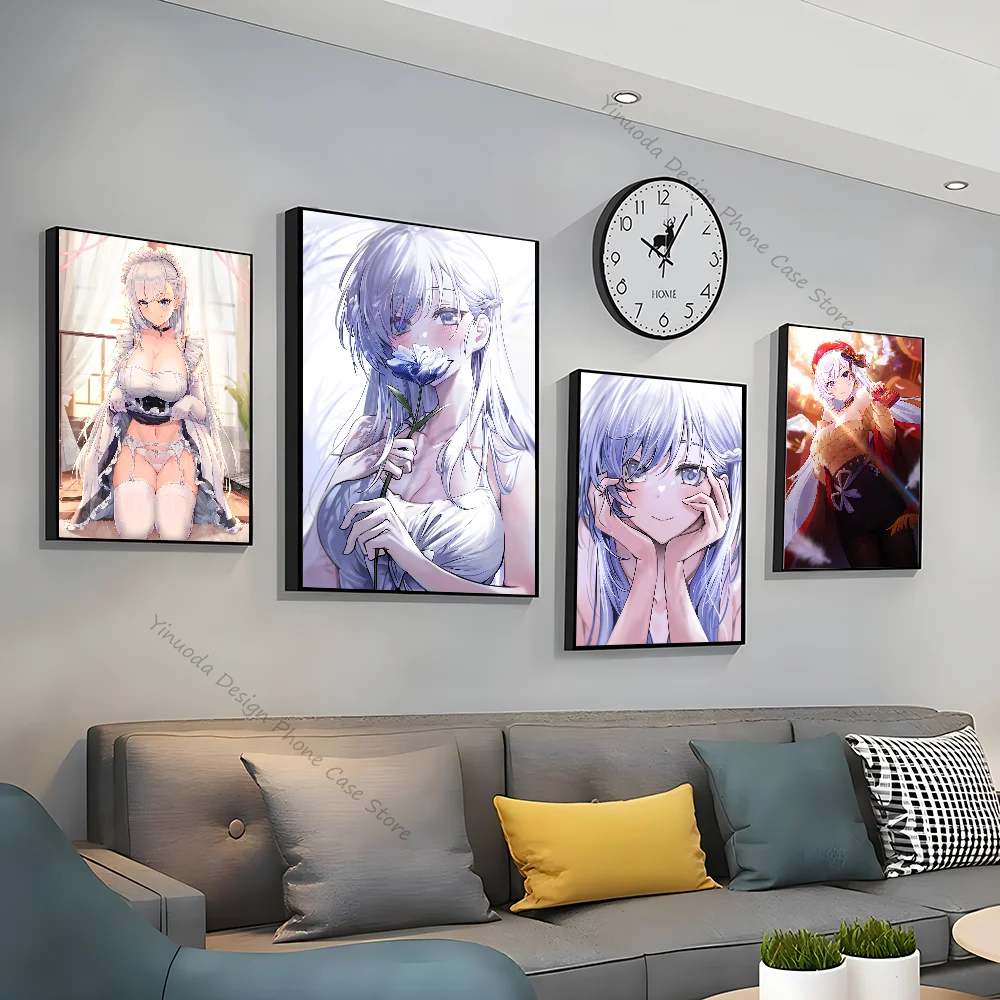 1 Шт. Azur Lane Belfast Аниме Игра Высокого Качества Винтажный Принт Настенный