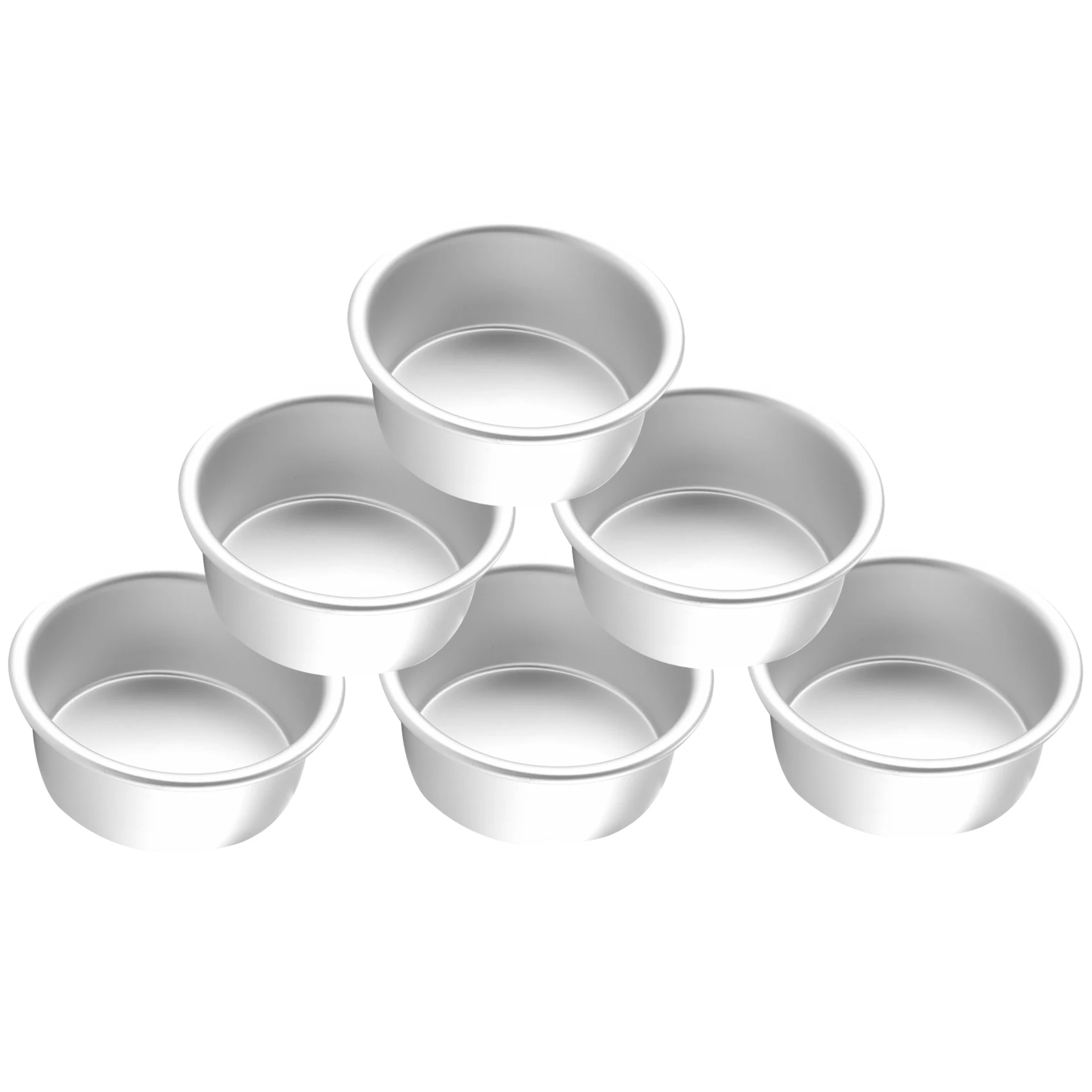 

4 Inch Cake Pan,6 Piece Mini Cake Pan Round Tier Baking Cake Pans Set for Baking Steaming,Baking Round Cake