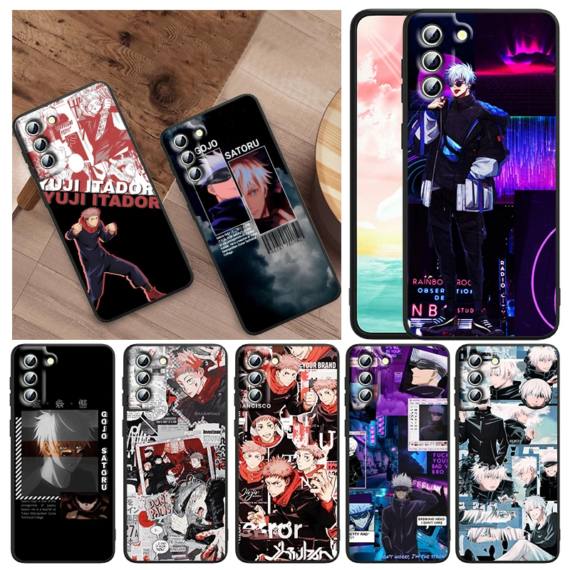 

Gojo Jujutsu Kaisen For Samsung Galaxy S22 S21 S20 FE Ultra Pro Lite S10 5G S10E S9 S8 Plus S7 Edge Black TPU Phone Case