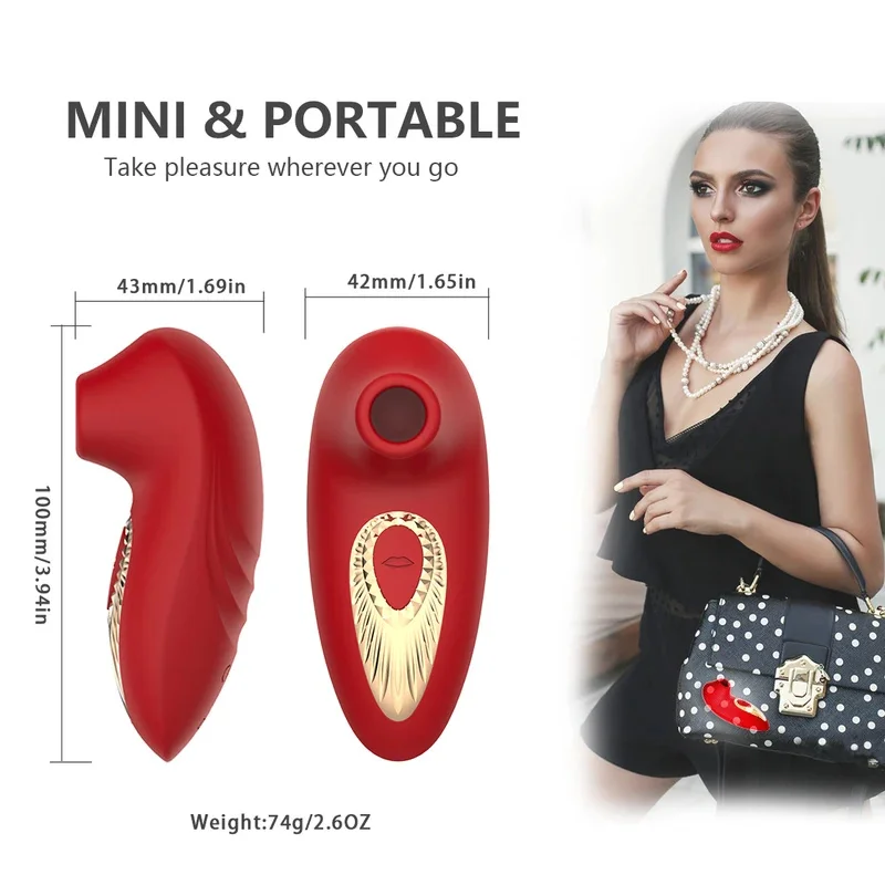 Мощный вибратор на присоске Стимулятор клитора вакуумный массажер секс-игрушка