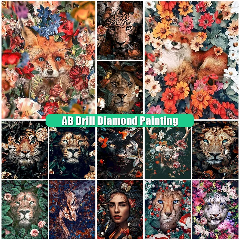 5D полноформатная/круглая Алмазная вышивка лиса алмазная живопись Ab животные