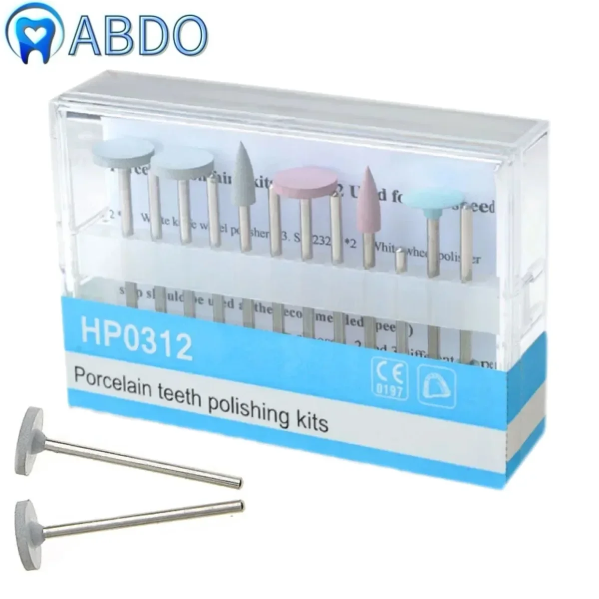 

Dental tools HP0312 Porcelain Teeth Polishing Kit Used For Low-Speed Handpiece simple polishing restoration kit for porcelain