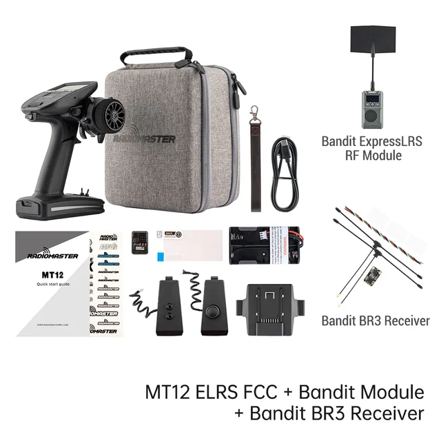 Radiomaster MT12 ELRS transmitter + Bandit ELRS RF module + BR3 receiver