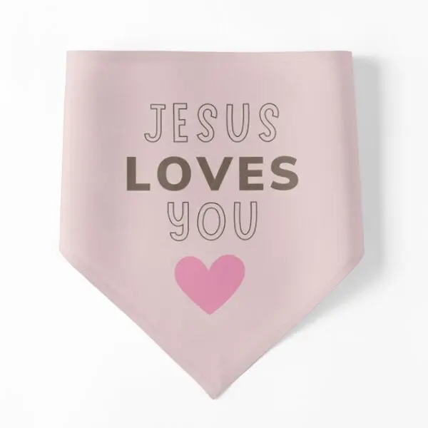 

Шейный платок с надписью «Иисус любит тебя»