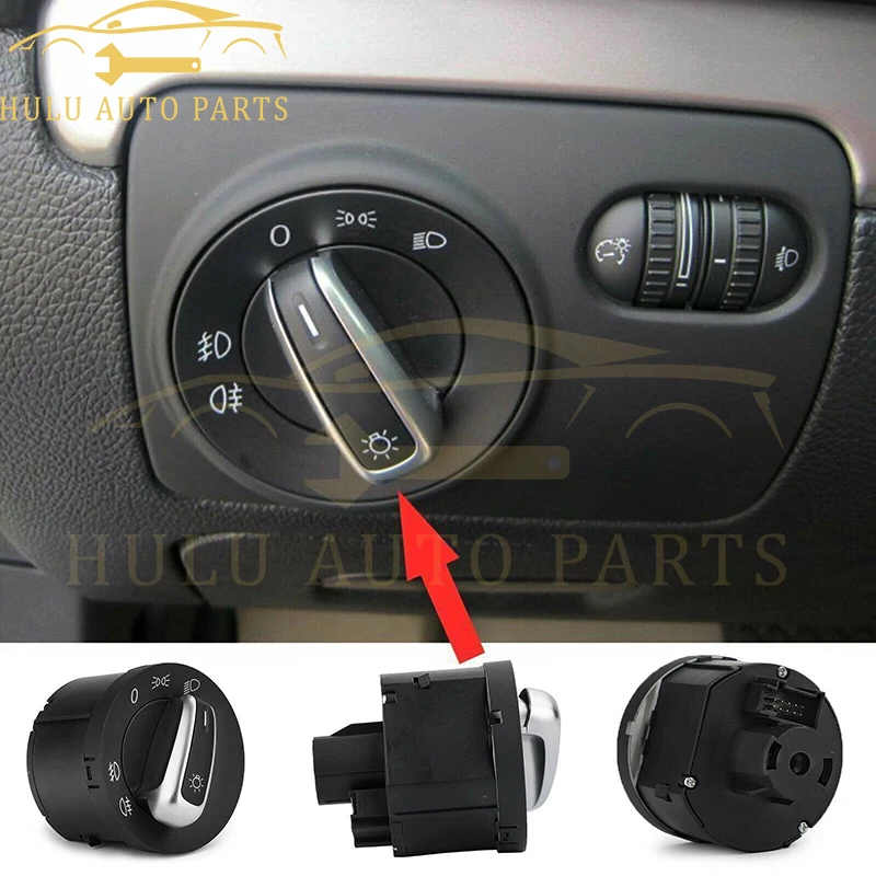 5ND941431A хромированный переключатель фар для VW Golf 5 6 GTI Mk5 Mk6 Jetta Passat B6 Touran Tiguan SEAT ALHAMBRA