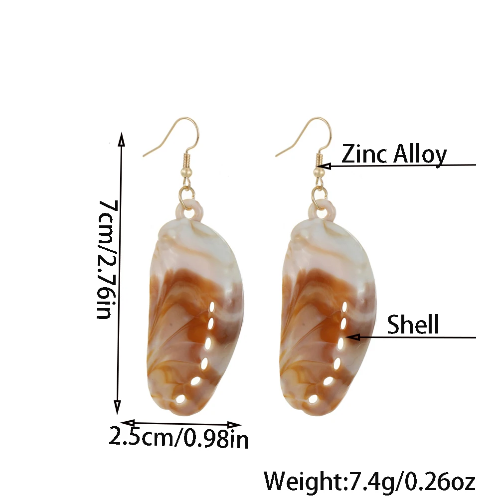 Богемные серьги в виде ракушек классические разнообразные серьги-подвески