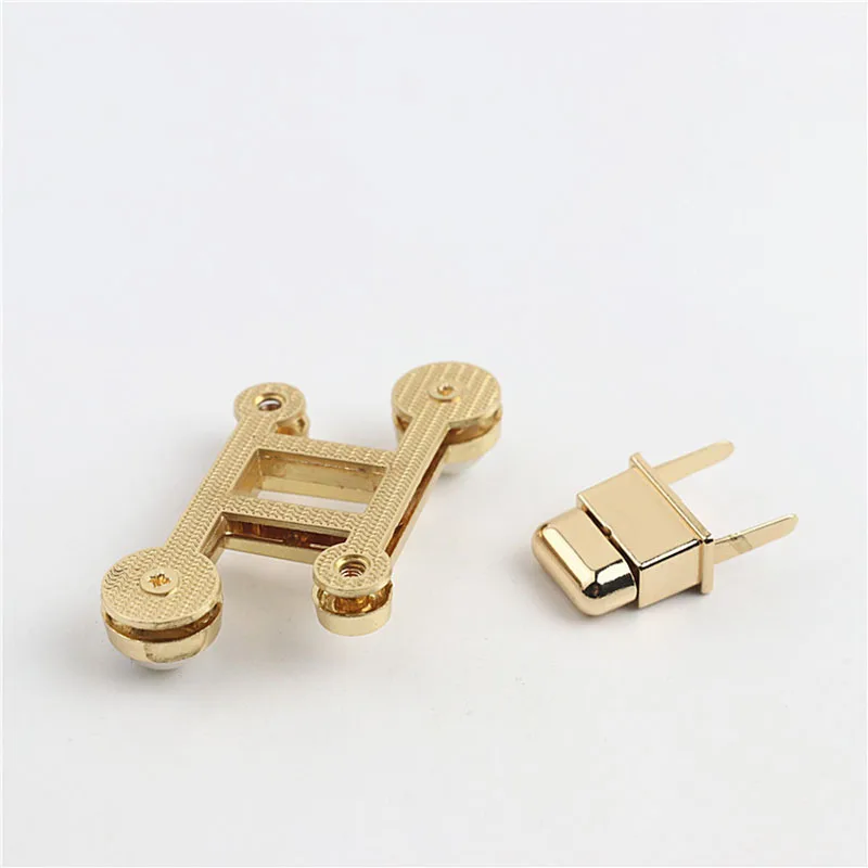 10Pcs Metal Clasp Pearl Turn Twist Lock Spring Buckle for DIY Handbag Bag Purse Hardware Closure Bags Parts Leather Accessories