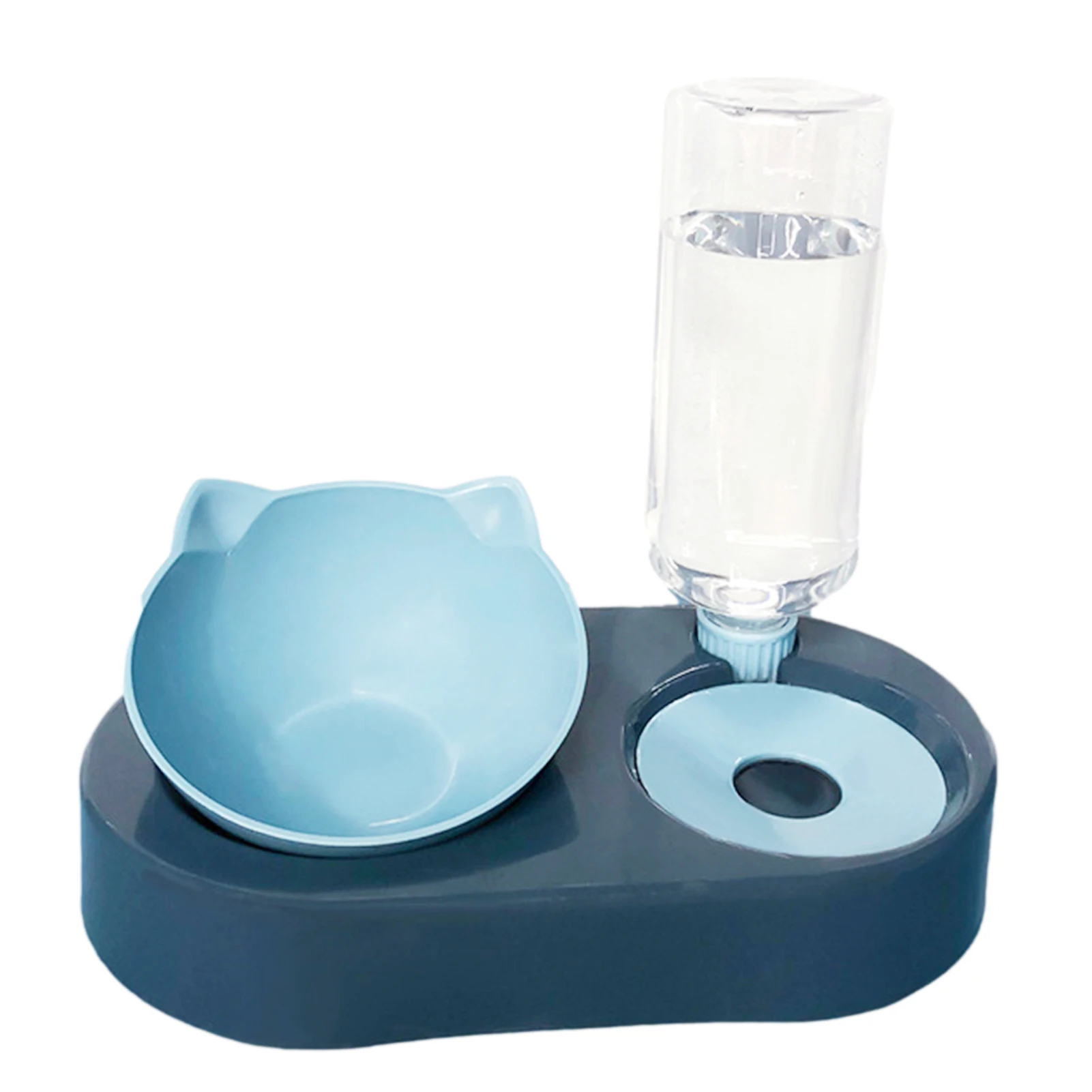

Cat Food And Water Bowl Set Pets 2 In 1 Feeding And Drinking Bowl Set Cat Bowls For Food And Water With Stand Automatic Bowls
