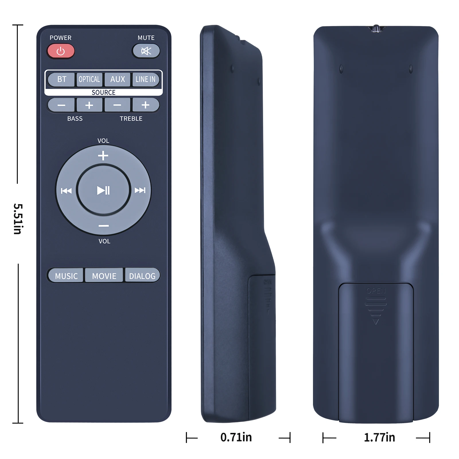 Пульт дистанционного управления для Soundbar ilive ITB295 ITB195 ITB195B ITB296B ITBSW397B