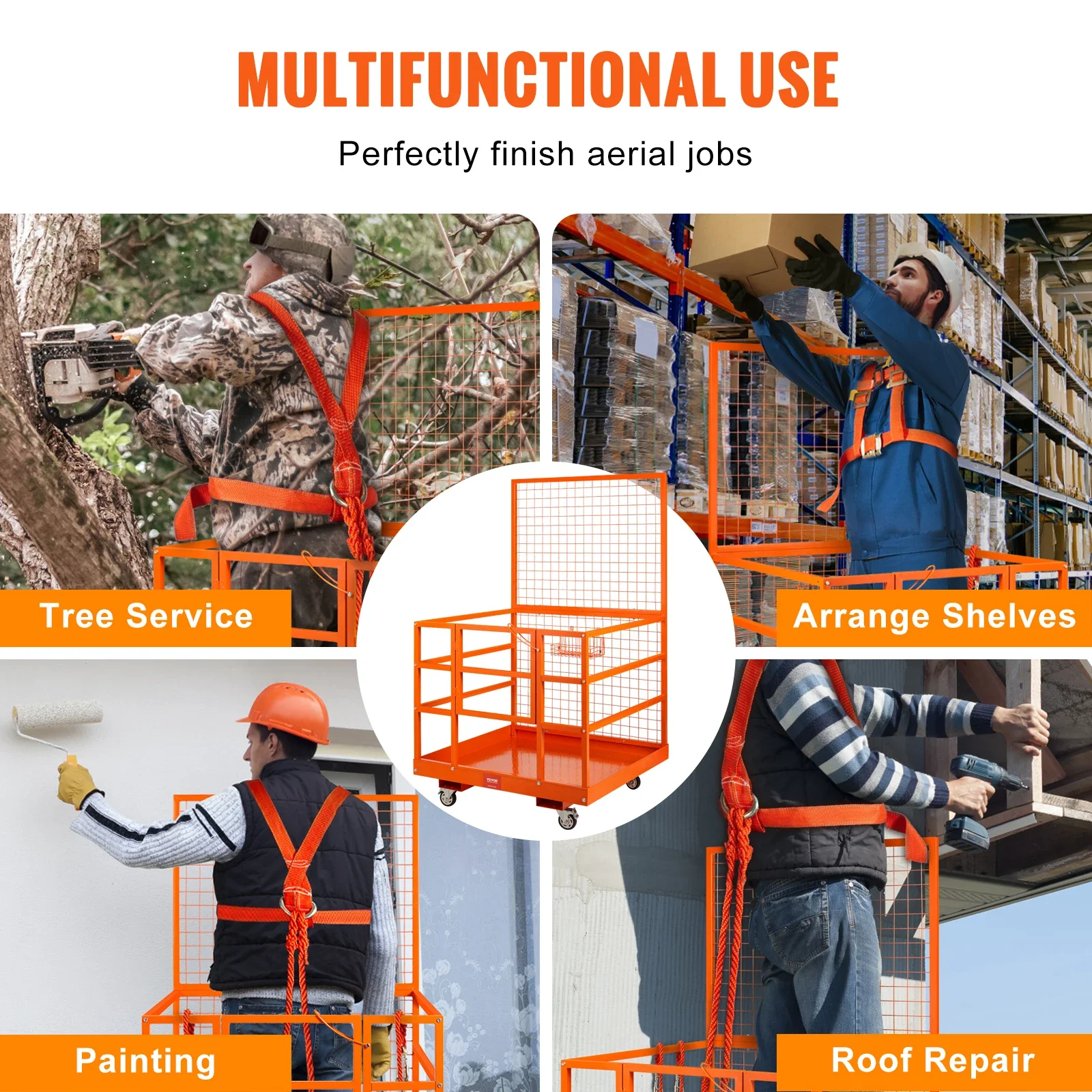Защитная решетка для вилочного погрузчика грузоподъемность 1400 фунтов Рабочая