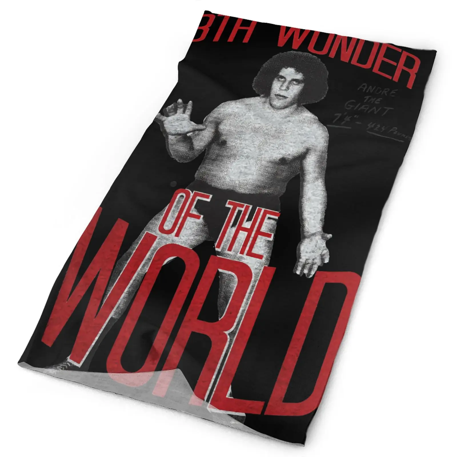 

602 Andre The Giant 8Th Wonder Men's Bandana For Snowboard Scarf Women Neck Warmer Bandana With Ears Mask For Men Hunting Mask