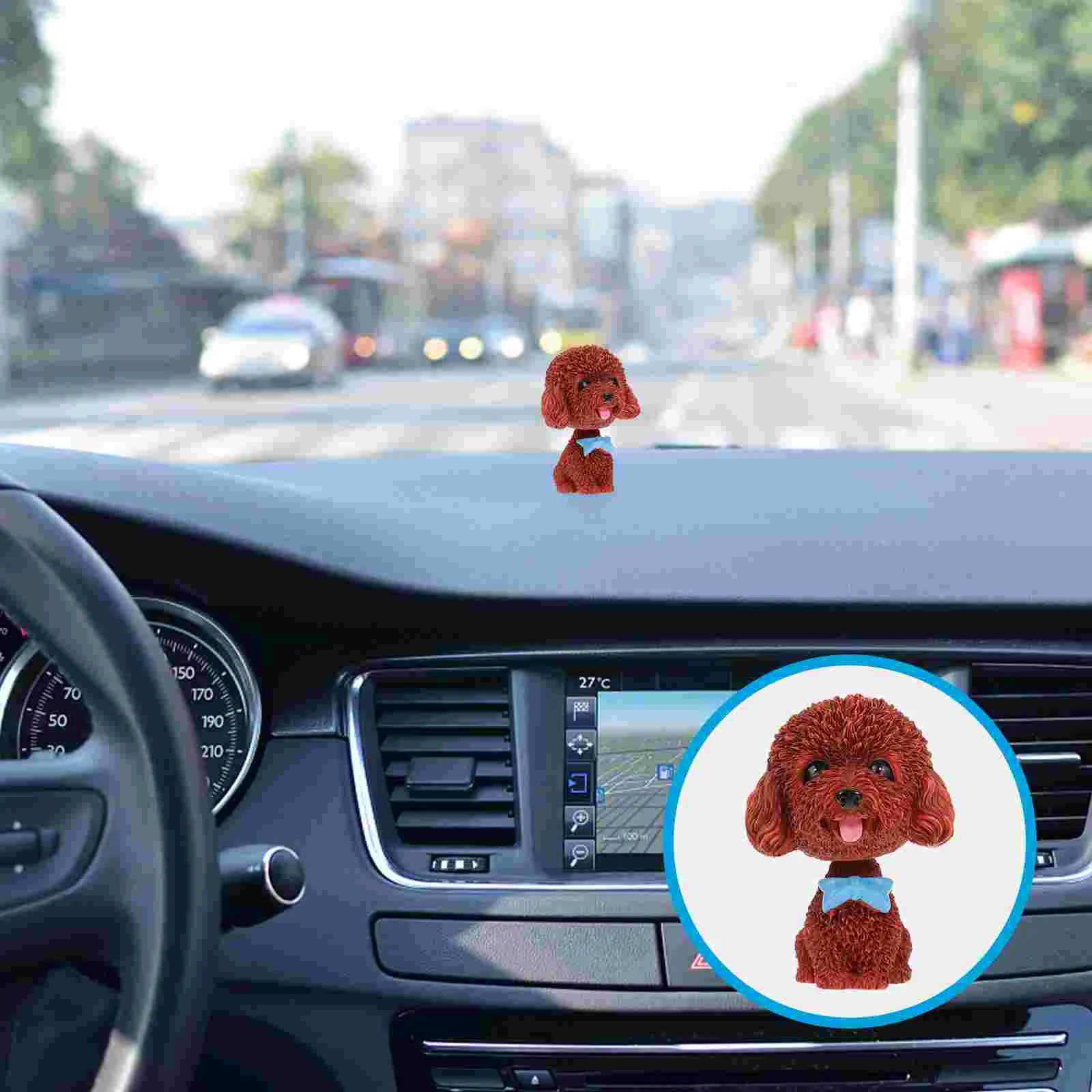 

Head Dog Puppy Car Shaking Animal Toys Dashboard Model Decoration Interior Statue Resin Decor Bobbleheads Ornaments Figurine