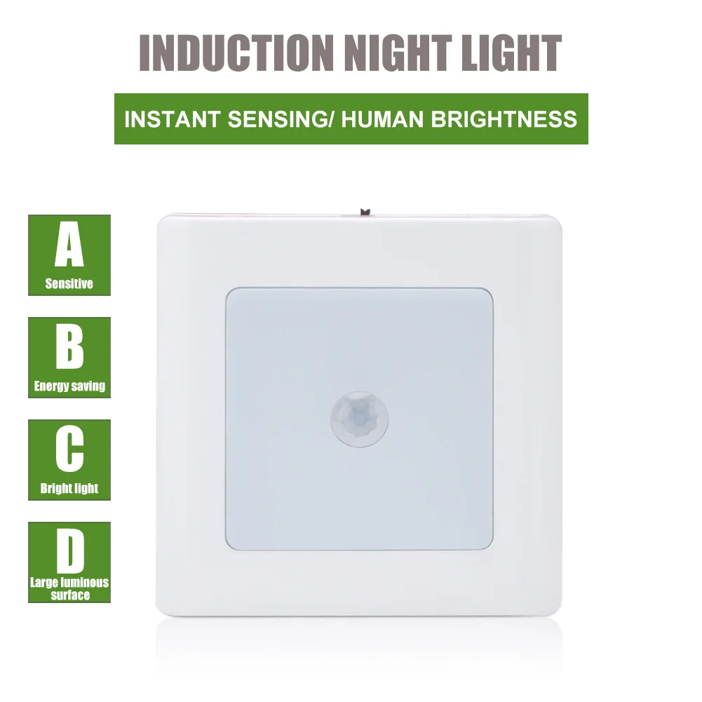 

New Human Body Sensing Night Light Smart LED Wall Light For Bedroom Creative Home Battery Cabinet
