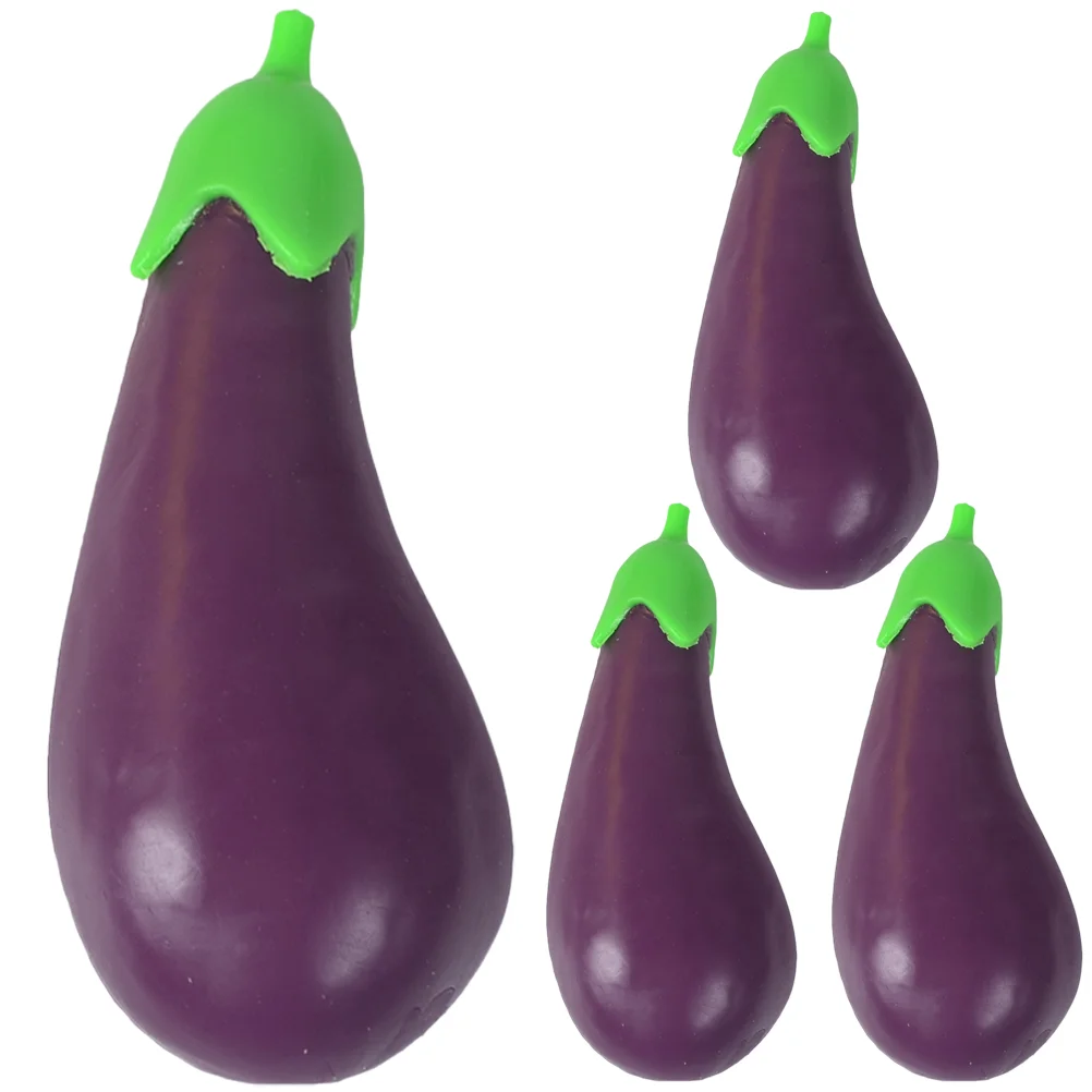 

Toy Vegetable Eggplants Stress Toys Kids Model Sensory Fake Realistic Toddlers Squeezable Props Squeeze Decor Artificial