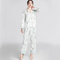 pajamas for women 2 piece set long pants loungewear pijamas sets womens outfits home clothes nightwear sleepwear suit female