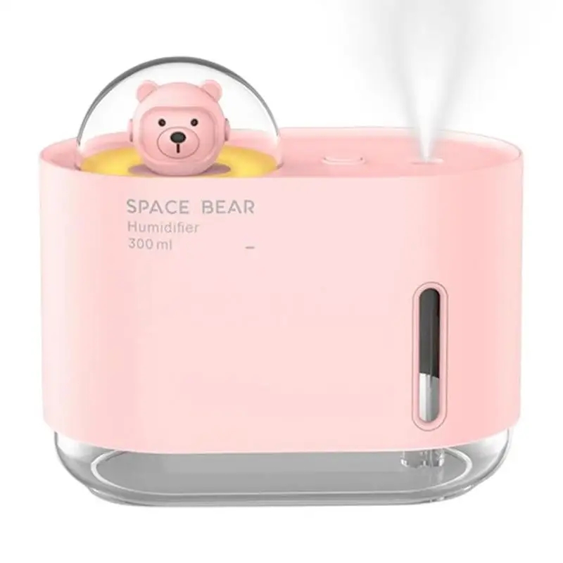 

Humidifiers For Bedroom Humidifier And Air Purifier In One 300ml Space Bear Mute Mini Portable Cold Fog Humidifier For Baby