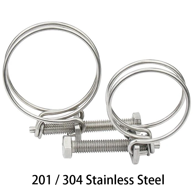 

11 мм-95 мм ID 201 304 воротник из нержавеющей стали зажим для водопроводной топливной трубы поворотный привод двойной провод для шланга червячного редуктора обруч Lathedog зажим