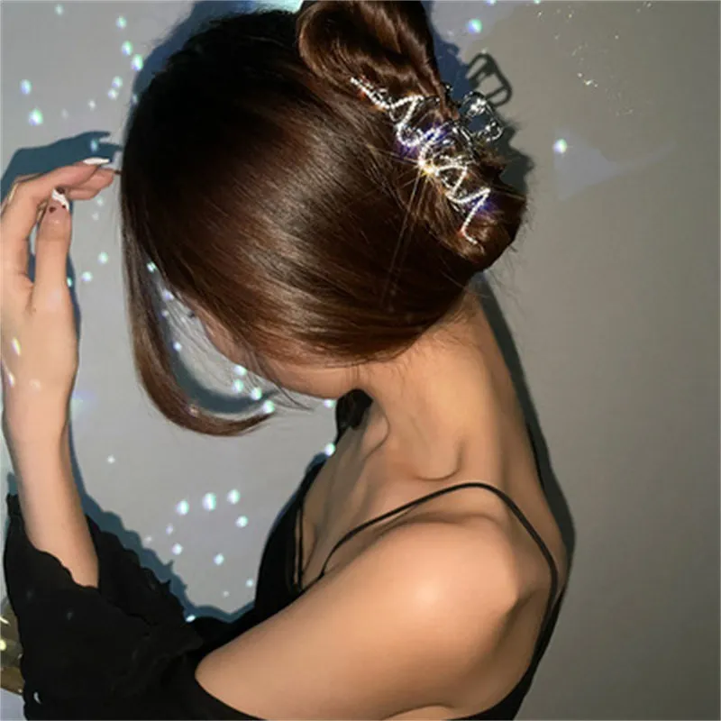 

Women's Clip Hairpin Hot Girl Style Large Hair Volume Silver Glod Shark Metal